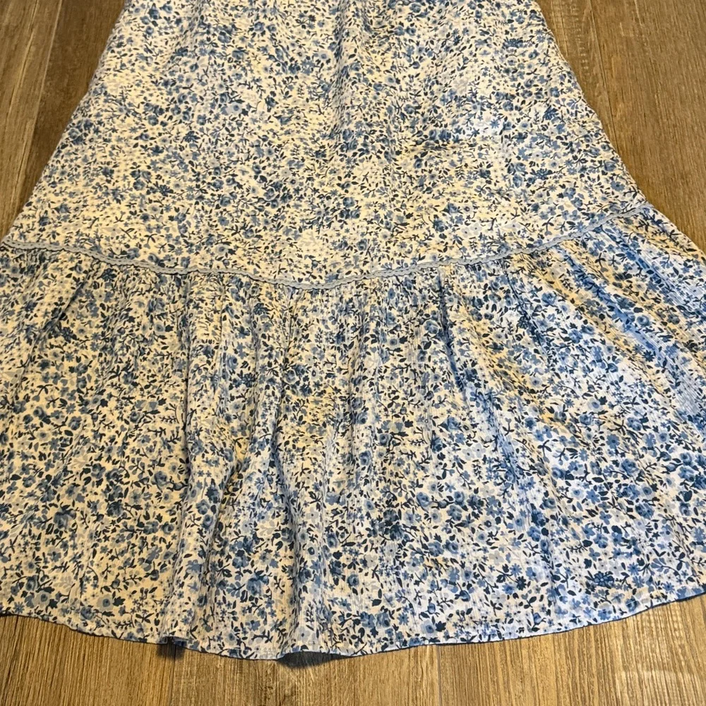 abercrombie kids White dress with Blue Accent